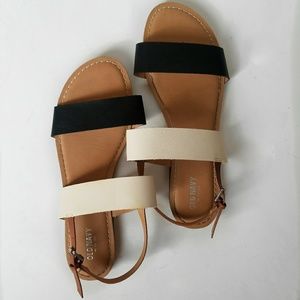 Old Navy Neutral Color block Sandals